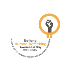 National Human Trafficking Awareness Day vector template. Shining a Light on Human Trafficking Prevention and Support with Awareness . background, banner, card, poster design.