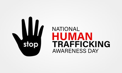 National Human Trafficking Awareness Day vector template. Shining a Light on Human Trafficking Prevention and Support with Awareness . background, banner, card, poster design.