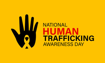 National Human Trafficking Awareness Day vector template. Shining a Light on Human Trafficking Prevention and Support with Awareness . background, banner, card, poster design.