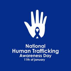 National Human Trafficking Awareness Day vector template. Shining a Light on Human Trafficking Prevention and Support with Awareness . background, banner, card, poster design.