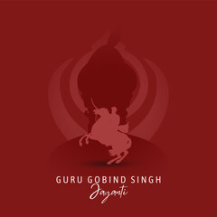 Happy Guru Gobind Singh Jayanti festival for Sikh celebration. Creative vector illustration. - obrazy, fototapety, plakaty