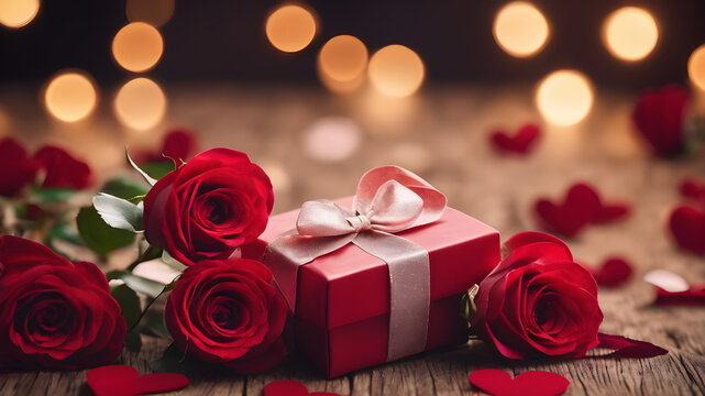 valentine day background with flowers