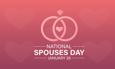 National Spouses Day vector template. Celebrating Love and Togetherness with Couple's Romance and Appreciation Illustration. background, banner, card, poster design.