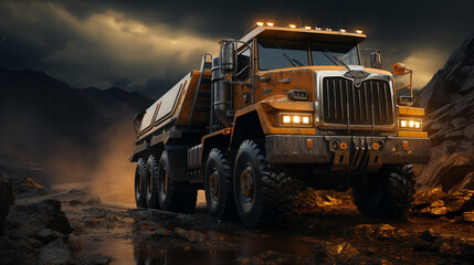 Fototapeta na wymiar 3d realistic Dump Truck
