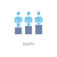 Fototapeta premium Equity concept line icon. Simple element illustration. Equity concept outline symbol design.