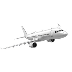 Fototapeta premium flying modern airplane on isolated.