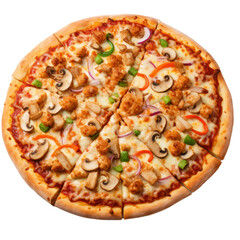 italian pizza with transparent background

