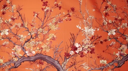 backdrop with floral pattern and soft colors , generated by AI