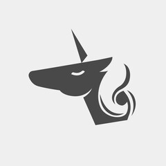 silhouette of unicorn