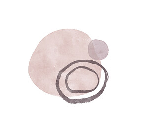 Hand Drawn Abstract Watercolor Stain Texture Background