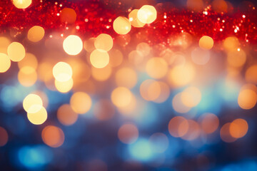 Fototapeta premium Cape Christmas Lights Wallpaper With Glitter Created Using Artificial Intelligence