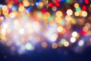 Fototapeta premium Cape Christmas Lights Wallpaper With Glitter Created Using Artificial Intelligence