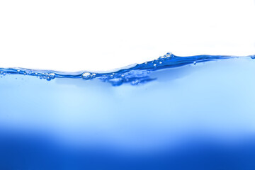 Clean water with water droplets and waves	