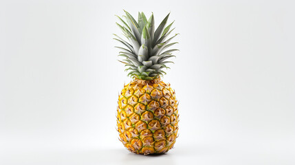 fresh ripe pineapple isolated on a white background