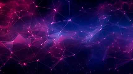 Plexus sci-fi background in dark blue and purple tones