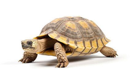 a tortoise isolated on a white background