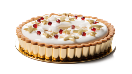 Christmas concept Glaze pie isolated on a transparent background, Generative AI
