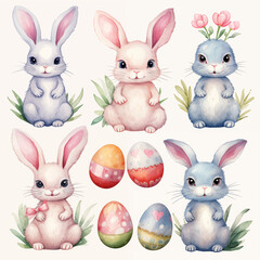 Fototapeta premium easter bunny set