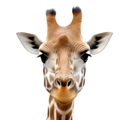 Giraffe animal isolated on a transparent background, Generative AI