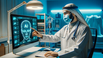 a doctor uses artificial intelligence for medical purposes