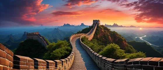 Foto op Plexiglas Chinese Muur Chinesische Mauer: Eine Reise durch die Geschichte