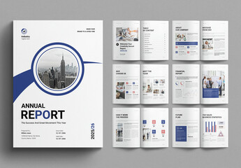 Annual Report Template Brochure Design Layout