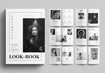 Editorial Lookbook Template Design Layout