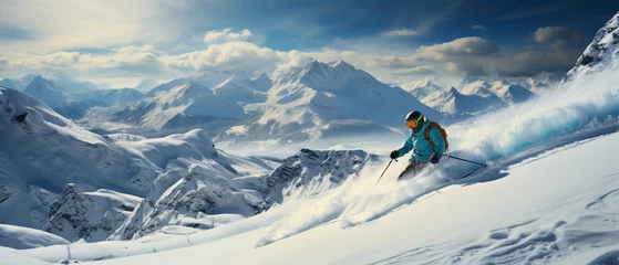 Poster Alpiner Wintersport © PhotoArtBC