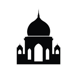 Islamic Mosque Ramadan Kareem minimal vector illustration