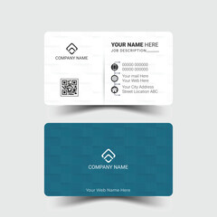 Modern creative business card and name card horizontal simple clean template vector design