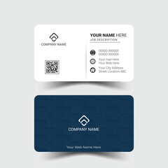 Modern creative business card and name card horizontal simple clean template vector design