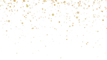 Falling shiny golden confetti isolated on transparent background. Bright festive tinsel of gold color. PNG	 - obrazy, fototapety, plakaty
