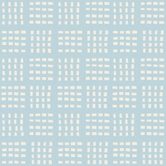 Simple and elegant hand drawn seamless pattern. Vector texture with small lines organised in squares. Minimalistic background - obrazy, fototapety, plakaty