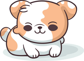 Cute dog cartoon vector illustration cute pet animal character