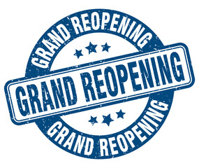 Fototapeta premium grand reopening stamp. grand reopening label. round grunge sign