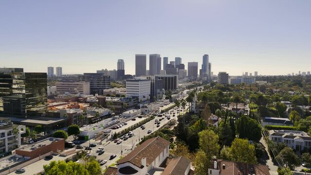 West Hollywood from above - Los Angeles Drone footage - aerial photography
