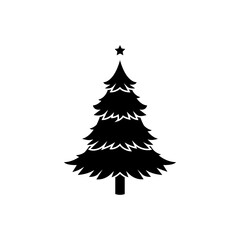 Christmas tree vector icon. new year illustration sign. winter symbol.