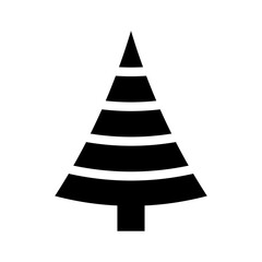 Fototapeta premium Christmas tree vector icon. new year illustration sign. winter symbol.