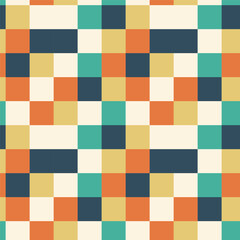 Modern seamless background. Abstract geometric pattern. A pattern with simple shapes in retro colors. Template For covers, web design, business cards, textiles, posters.