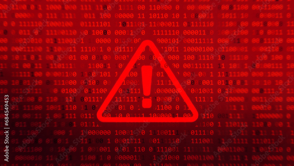 Poster warning sign data unlocking hackers. security protection concept.