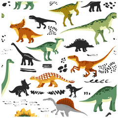 abstract dino  pattern design ready for textile prints.