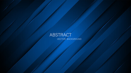 Abstract blue background with gradient color with blue glowing lines with free space for design. dark background, vector illustration  © Natt