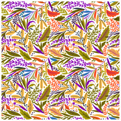 abstract leafy pattern design ready for textile prints.