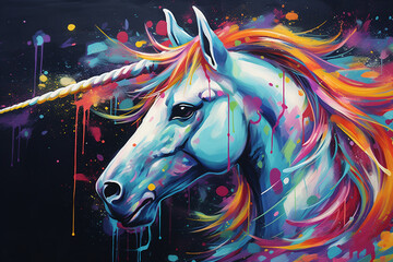 Obraz na płótnie Canvas Unicorn Painting