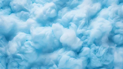 Deurstickers Blue cotton candy background. Candy floss texture. Generative AI © AngrySun