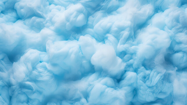 Blue cotton candy background. Candy floss texture. Generative AI