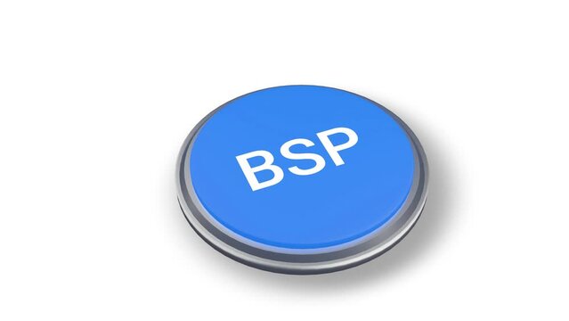 BSP political party Button pressing on white screen