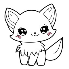 cute kawaii, animal, cartoon, vector, illustration, cat, mammal, cute, dog, drawing, bat, funny
