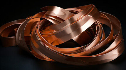 Roll of copper sheets
