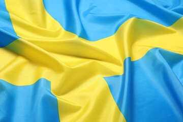 Flag of Sweden as background, closeup. National symbol